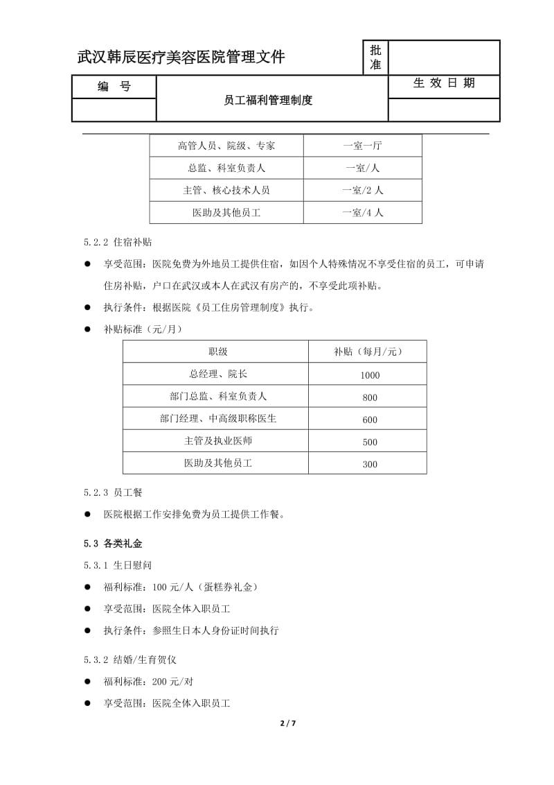 美容医院福利管理制度.doc_第2页