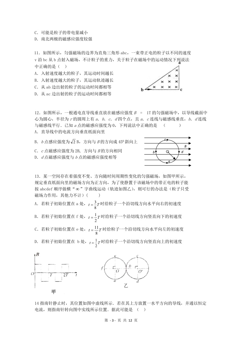 高考物理专项复习：《磁场》.doc_第3页