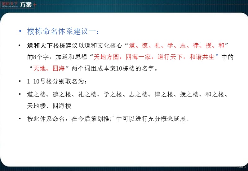 2013年武汉光谷住宅项目楼栋命名和园林景观建议_51p_总体规划设计.ppt_第3页