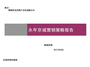 2011永年京城营销策略报告54p.ppt