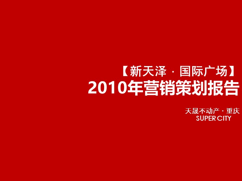 2010新天泽国际广场营销策划报告71p.ppt_第1页