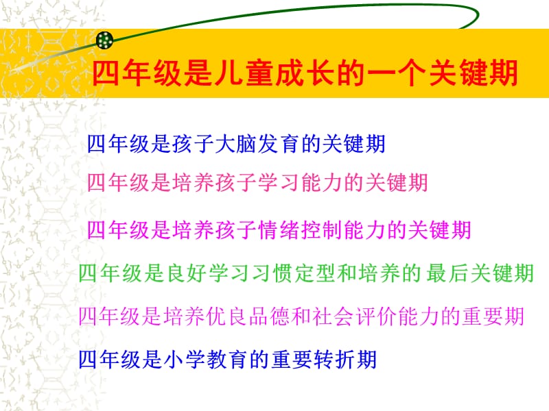 小学四年级(6)班家长会精品课件.ppt_第3页