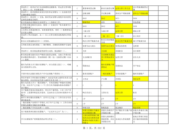 银行“三基本”培训验证考试题库.xls_第3页