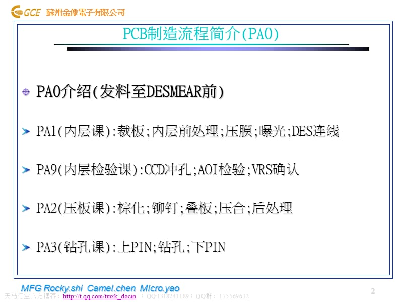 xx电子有限公司pcb生产制程介绍与质量控制点的设置.ppt_第2页