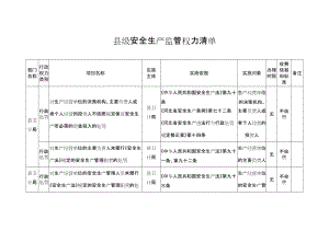 县级安全生产监管权力清单.doc