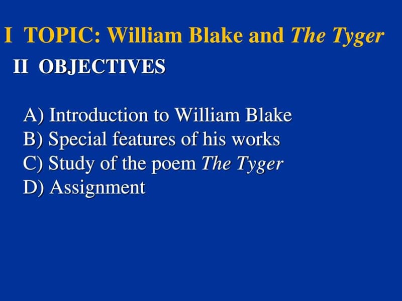 英国文学之威廉姆布莱克——老虎William Blake and The....ppt.ppt_第1页