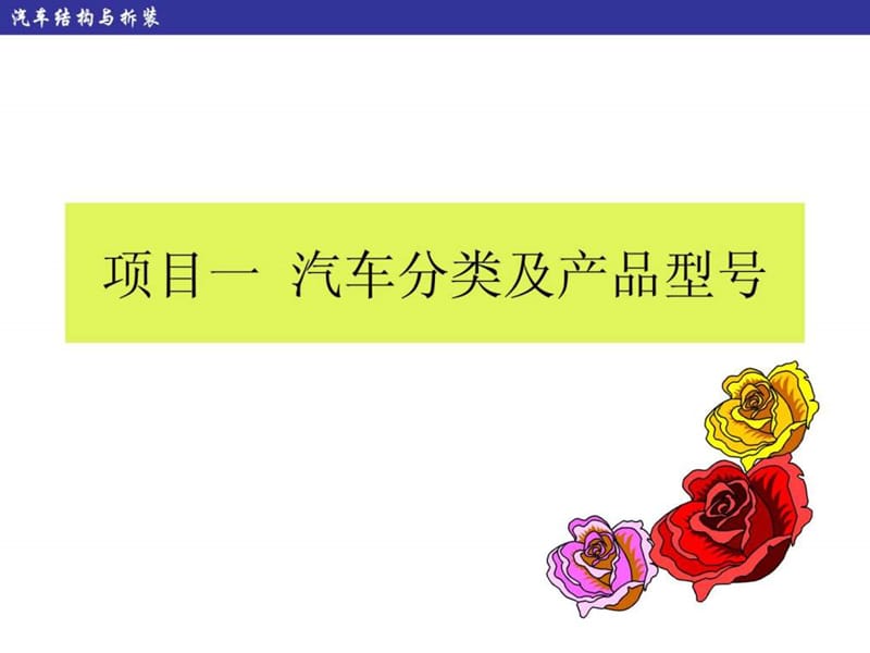 项目1 汽车分类及产品型号.ppt_第1页