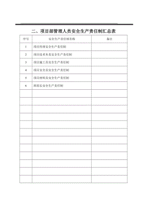 建设企业项目部安全生产责任制.doc