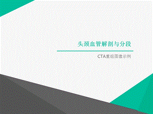 cta头颈血管解剖分段 ppt课件.ppt