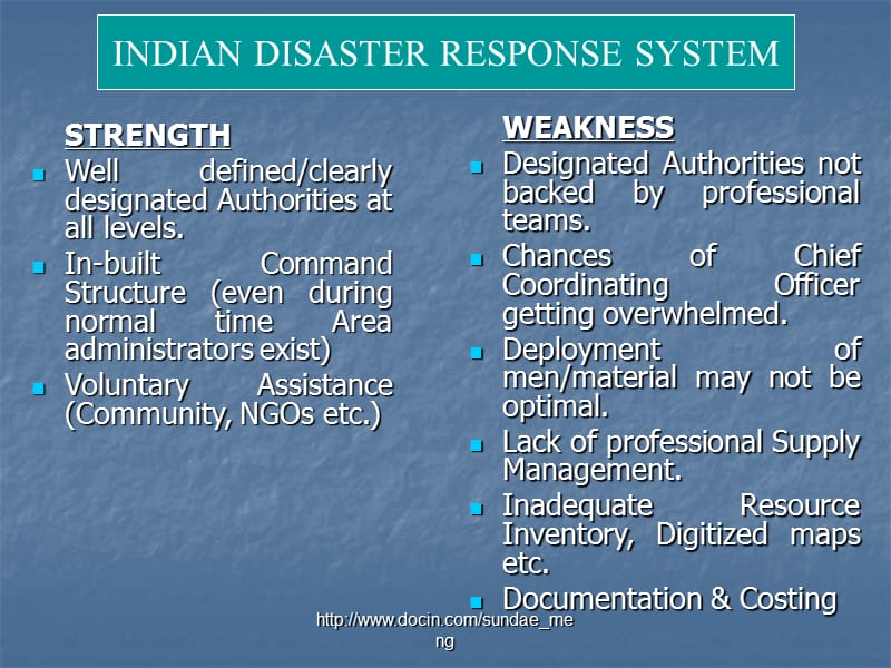 ADAPTATION INTEGRATION OF ICS INTO DISASTER MANAGEMENT SYSTEM AN INDIAN EXPERIENCE.ppt_第3页