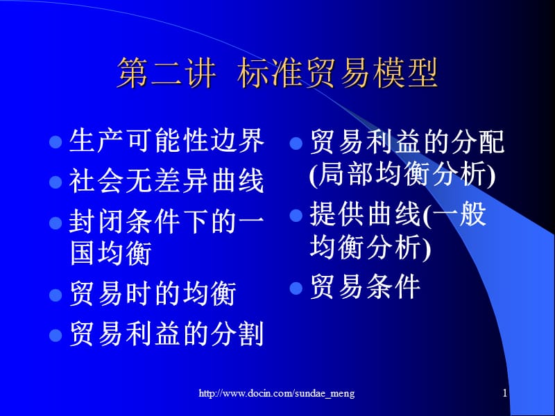 【大学课件】标准贸易模型.ppt_第1页