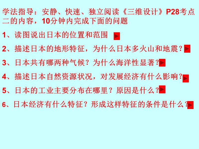 人教版高中地理高二第二学期区域地理复习课件日本 (2).ppt_第3页