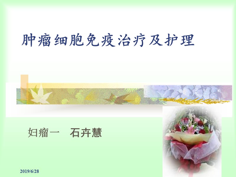 免疫治疗护理石慧慧 ppt课件.ppt_第1页