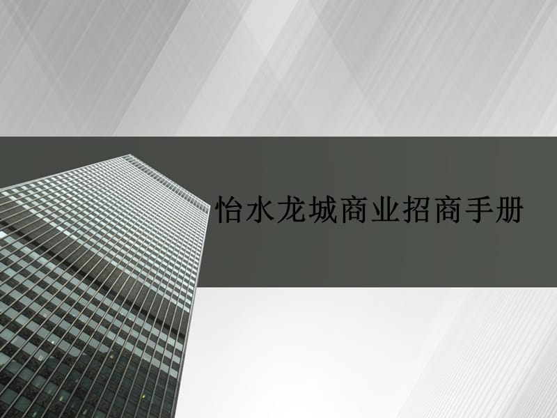 怡水龙城商业招商手册.ppt_第1页