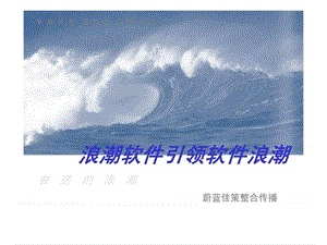 浪潮软件引领软件浪潮-浪潮软件整合传播策略.ppt