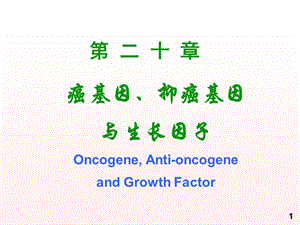 生物化学课件（杨洋）18癌基因、抑癌基因与生长因子.ppt