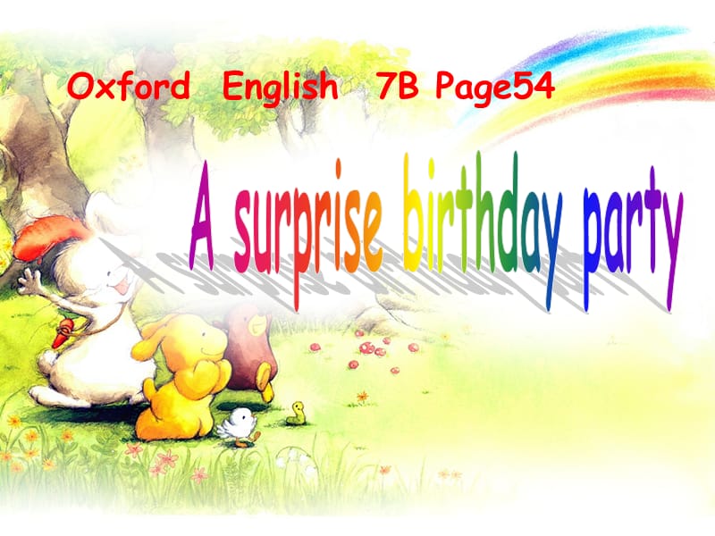 上海版牛津英语初中7B A surprise birthday party.ppt_第1页