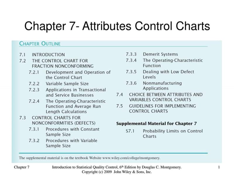 品质管理 英文经典教材 课件ch07.ppt_第1页