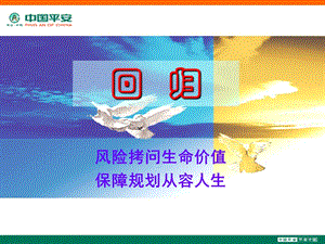 回归保障-中国平安保险公司销售技巧培训PPT模板课件演示文档幻灯片资料.ppt