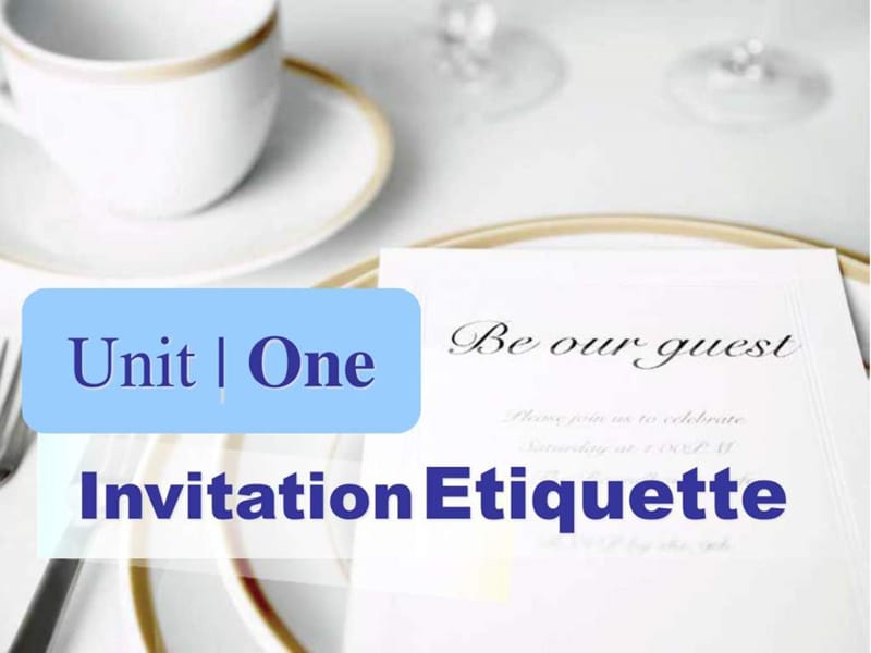 新编实用英语综合教程2unit 1 invitation etiquette_图文.ppt_第1页