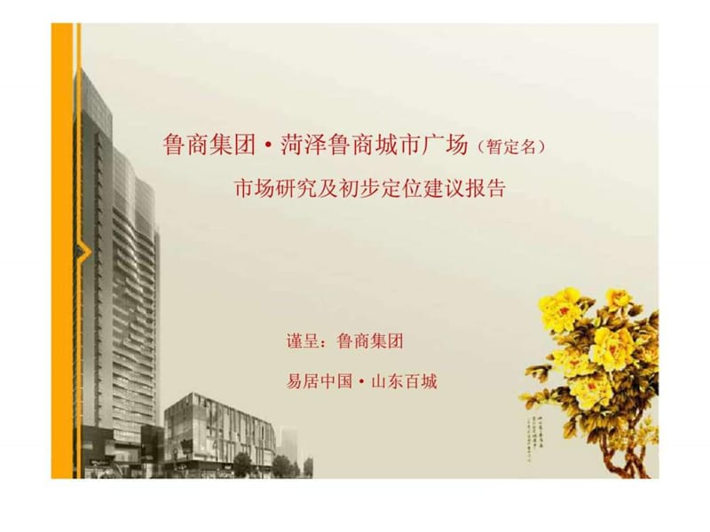 鲁商集团·菏泽鲁商城市广场市场研究及初步定位建议报告.ppt_第1页