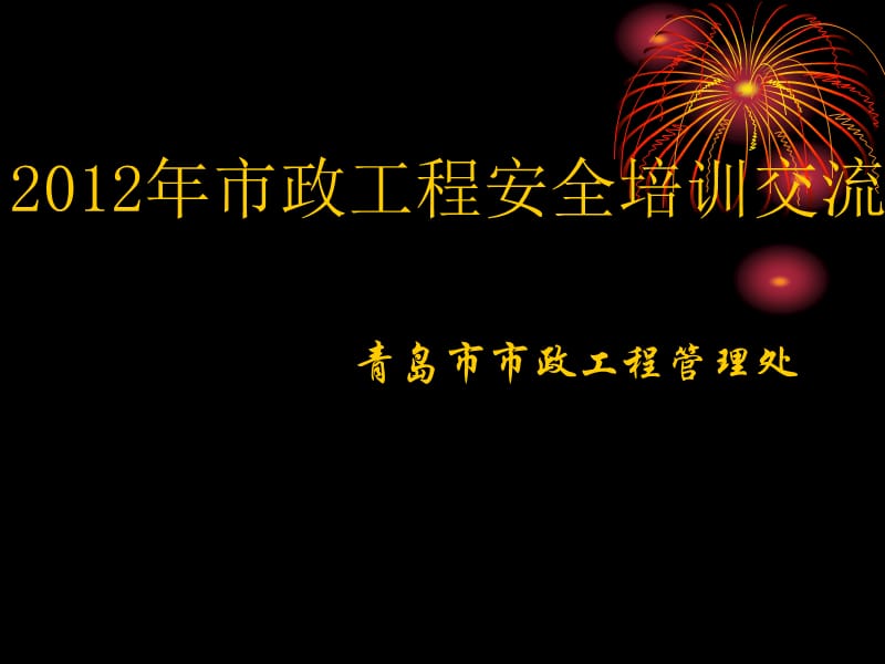 2012年市政工程安全培训(定稿).ppt_第1页