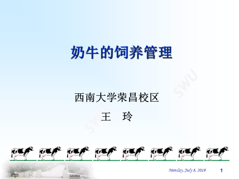 奶牛的饲养管理动医ppt课件.ppt_第1页