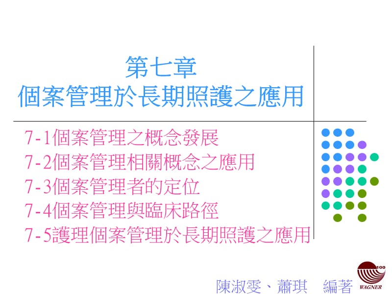 七章个案管理於长期照护之应用.ppt_第1页