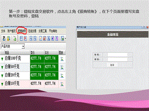 第一步登陆实盘交易软件点击左上角银商转账在下.ppt