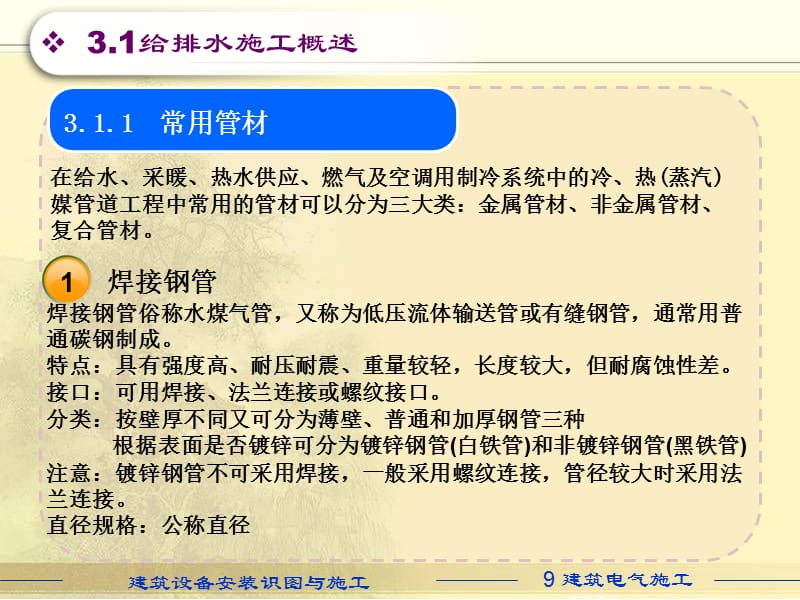 第3章建筑设备安装识图与施工给排水施工ppt课件.ppt_第3页