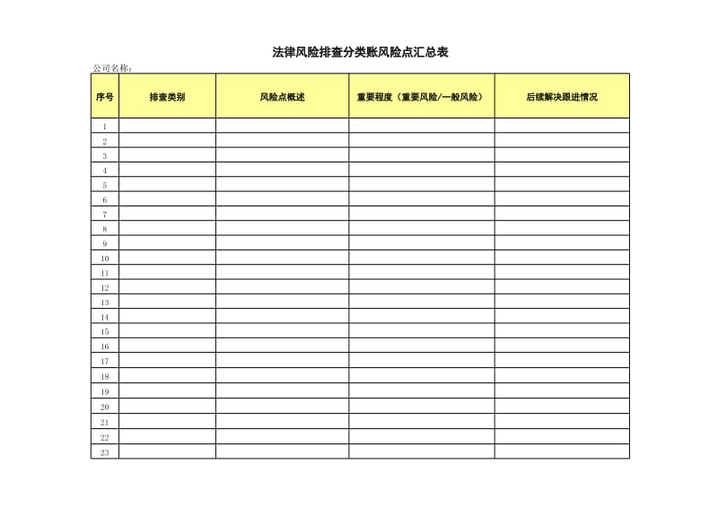 法律风险排查分类账参考表（18联）.xls_第1页