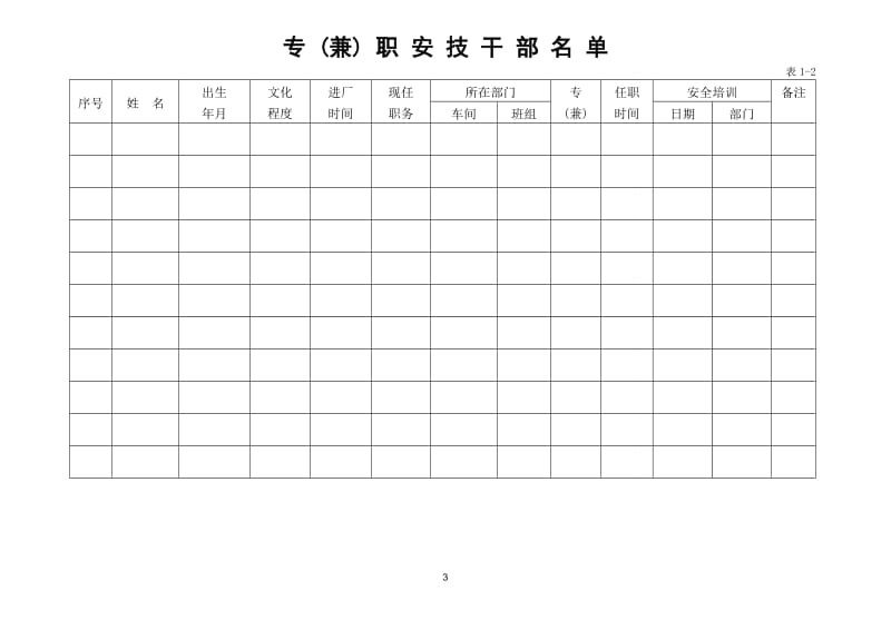 安全生产标准化台账记录(根据评审公司要求制定).doc_第3页