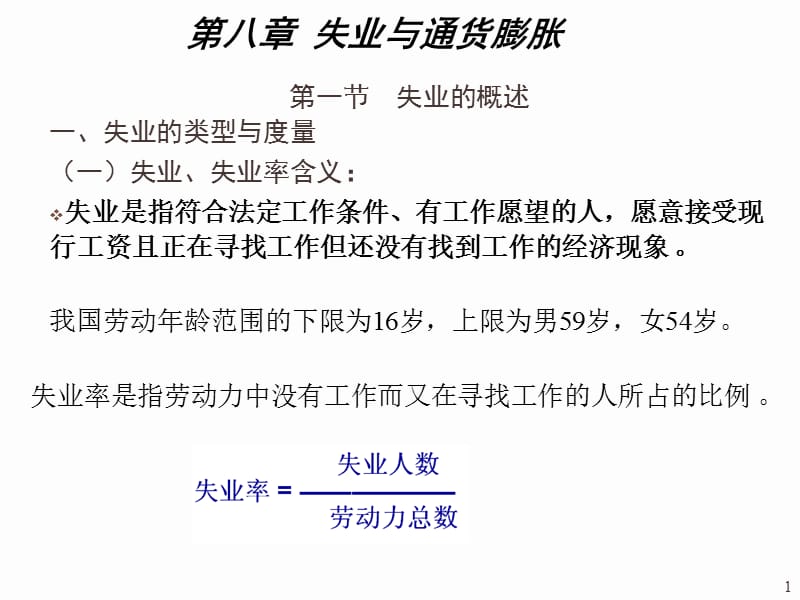 第八失业与通货膨胀.ppt_第1页