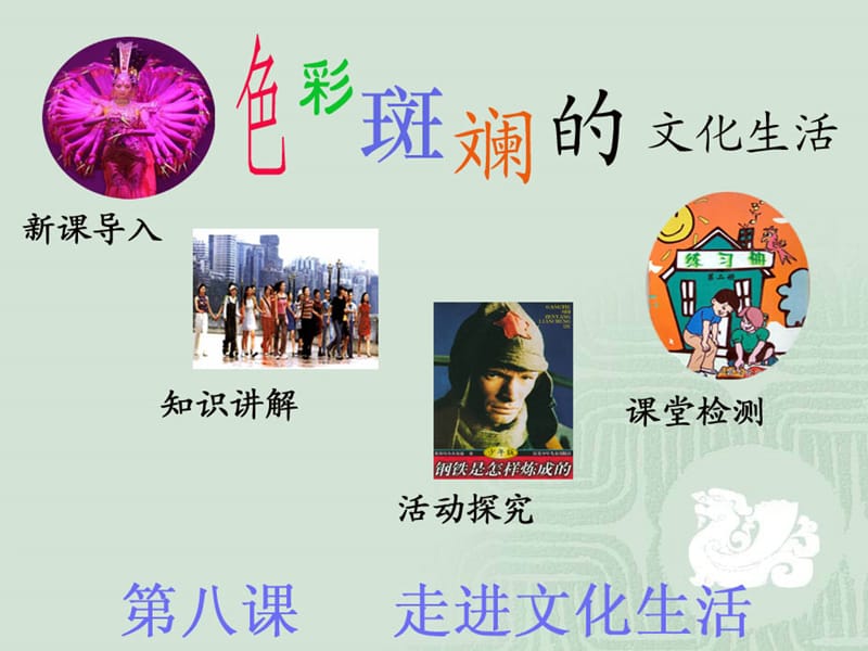 第八课第一框色彩班斓的文化生活ppt课件.ppt_第1页