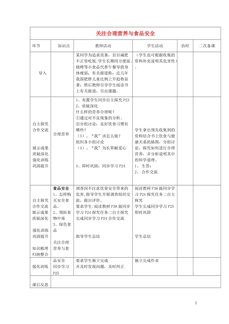 七年级生物下册423合理营养与食品安全教案新版新人教版20170811270.doc_第2页