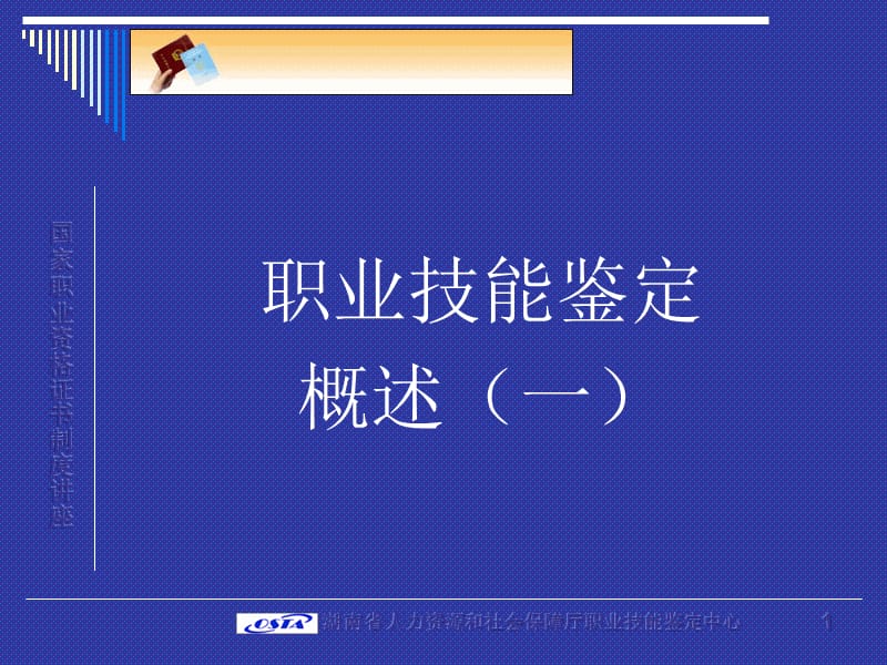 湖南省人力资源和社会保障厅职业技能鉴定中心.ppt_第1页