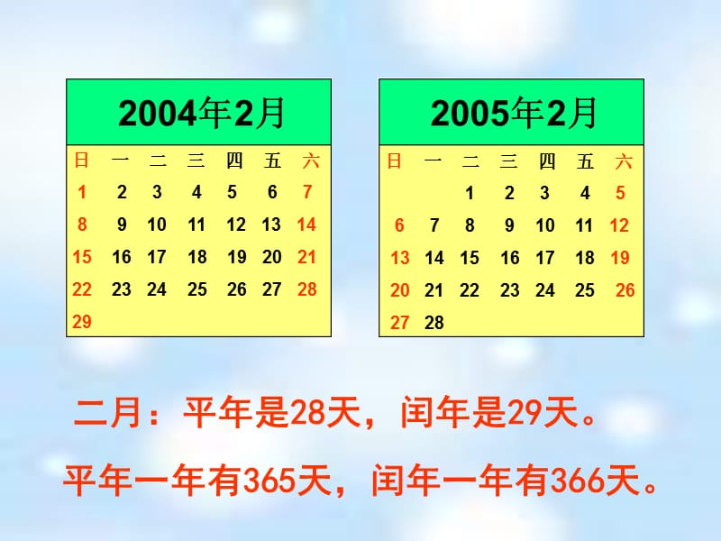 人教课标版三年下平年闰年课件.ppt_第3页