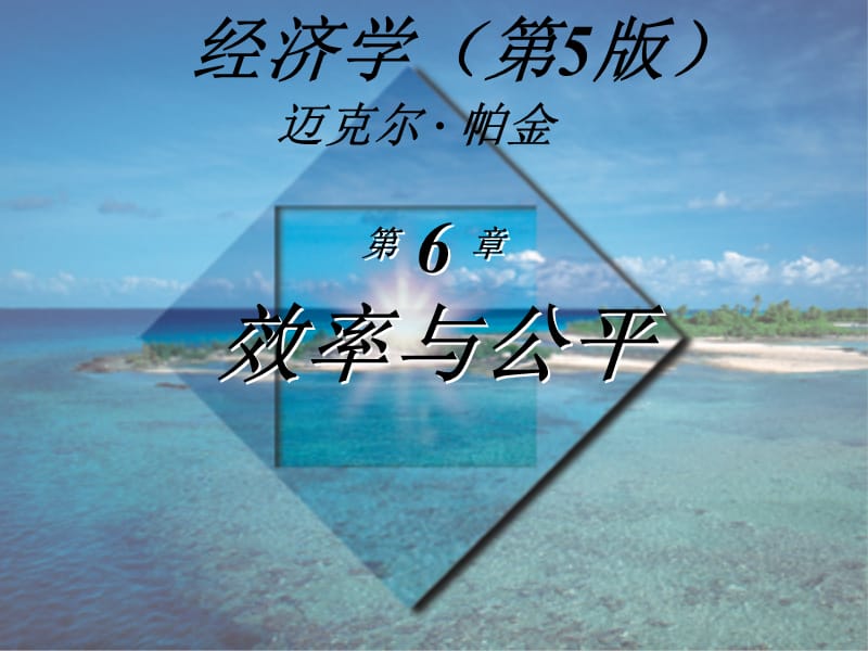 经济学第5版迈克尔帕金着梁小民译第6章效率与公平ppt课件.ppt_第1页