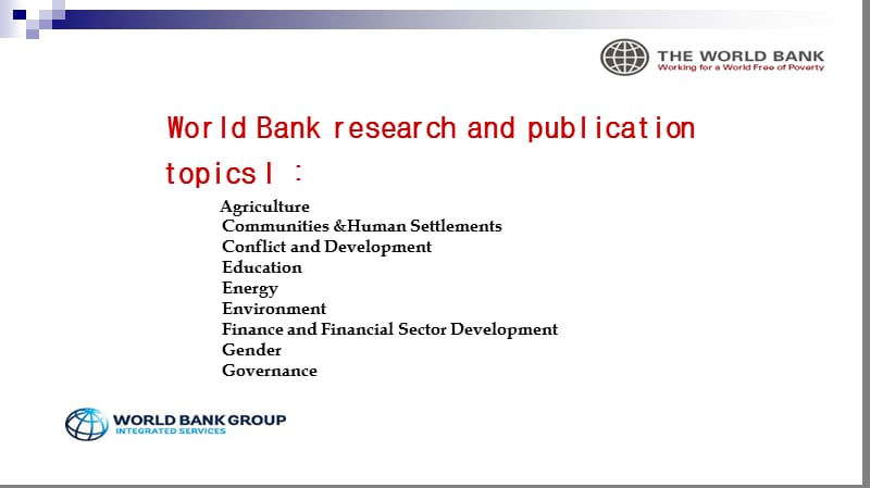 世界银行新书国际组织文献资料阅览室International.ppt_第3页