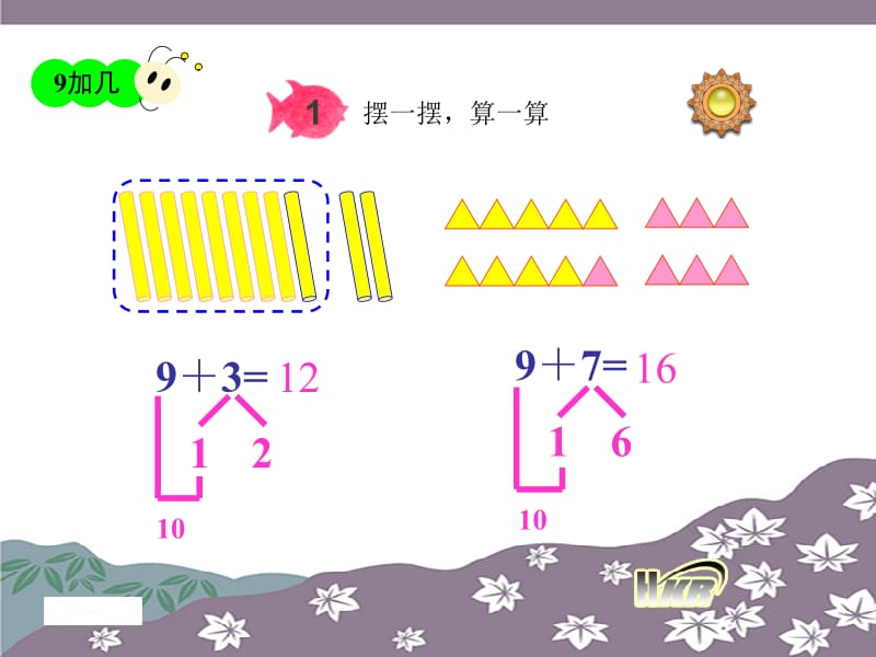 一年级数学上20以内的进位加法课件9加几.ppt_第2页