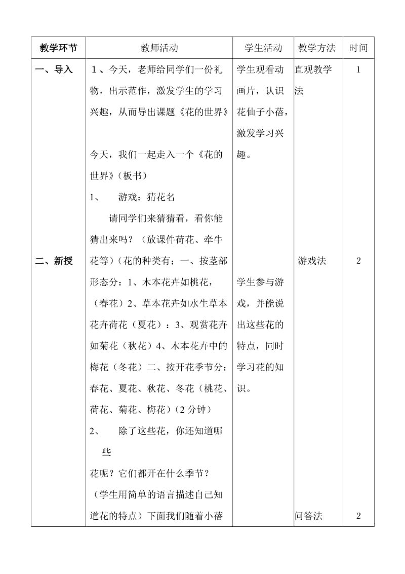 2019年花的世界教学设计精品教育.doc_第2页