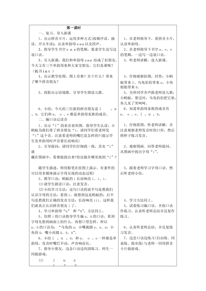 2019年小学语文一册教案_汉语拼音i_u_ü精品教育.doc_第2页