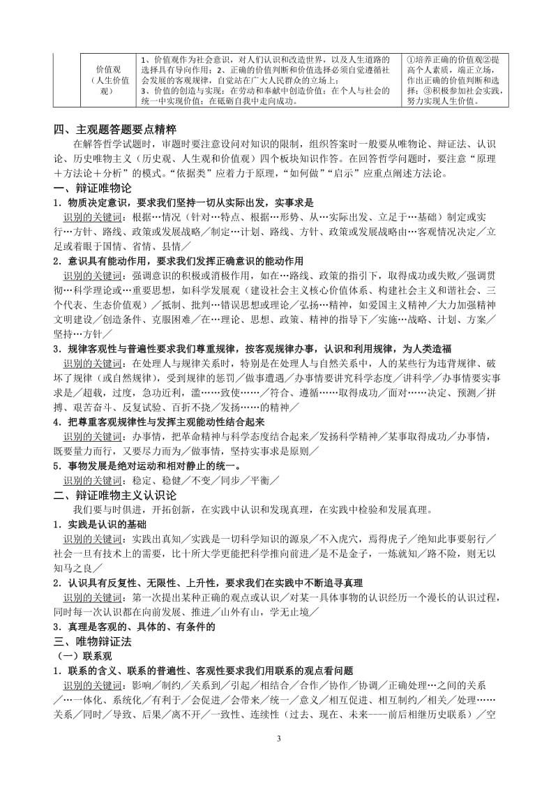 2019年高三政治《生活与哲学》二轮复习教学案精品教育.doc_第3页