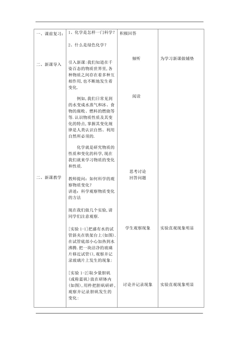 2019年第一单元课题1.物质的变化和性质-教案精品教育.doc_第2页