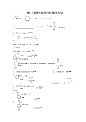 2019年有机官能团性质练习题精品教育.doc