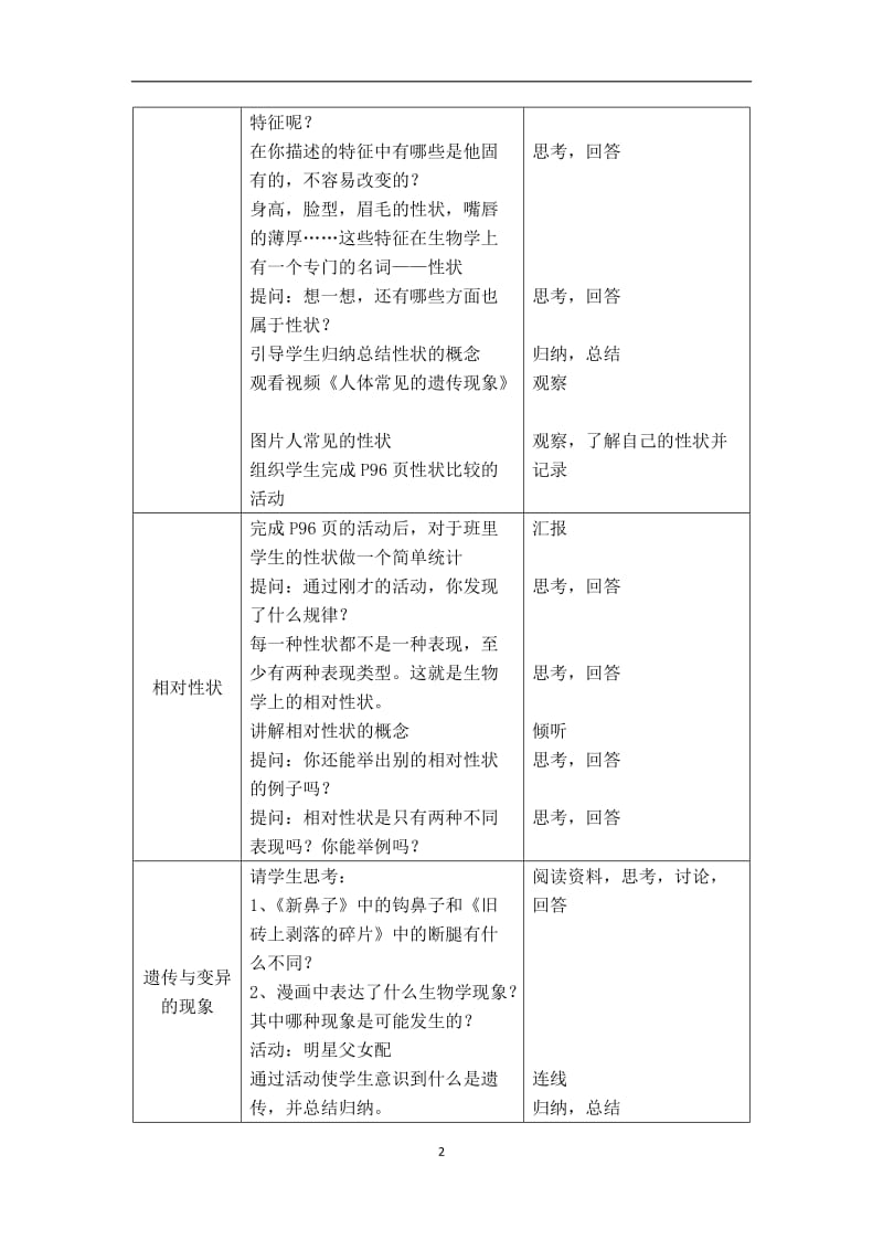 2019年遗传和变异的现象教案精品教育.doc_第2页