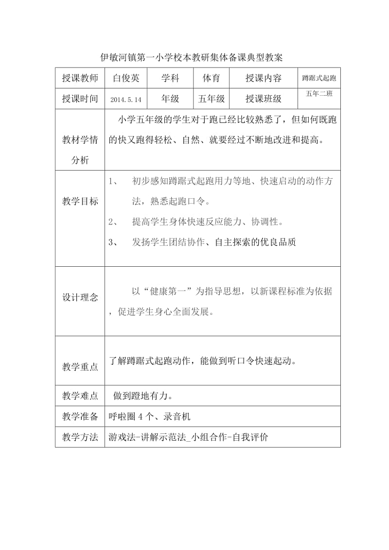 2019年蹲踞式起跑典型教案精品教育.doc_第1页