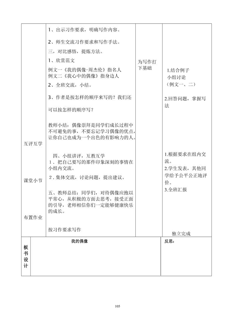 2019年郭淑华：“我的偶像”作文指导课教学设计精品教育.doc_第3页