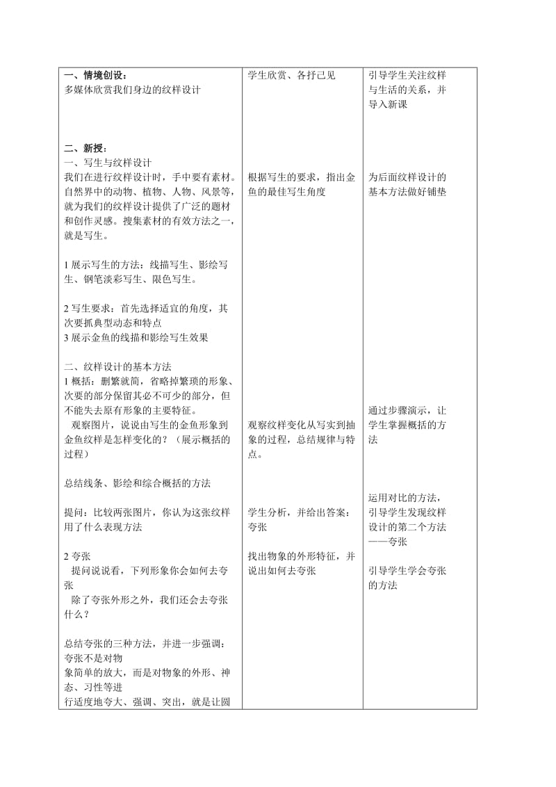 2019年教学设计《纹样与生活》精品教育.doc_第2页