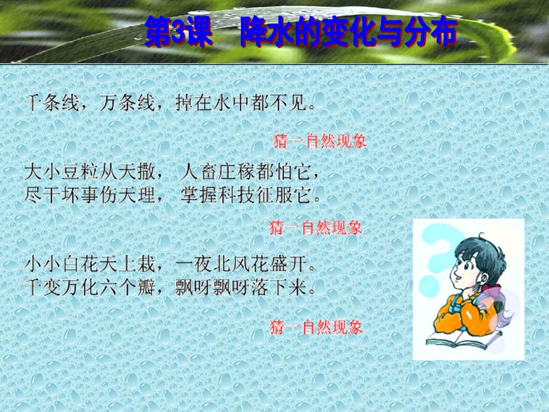 2019年降水的变化与分布精品教育.ppt_第2页